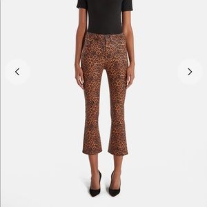 NWT 7 For All Mankind Leopard Print Kick Flare Jeans